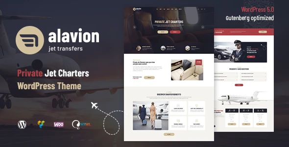 Alavion – Private Jet Charters WordPress Theme