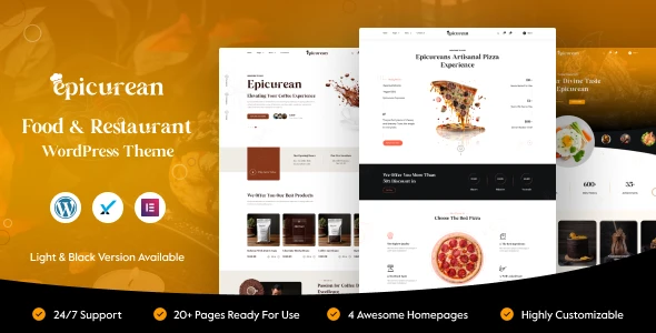 Epicurean – Food & Restaurant Elementor WordPress Theme
